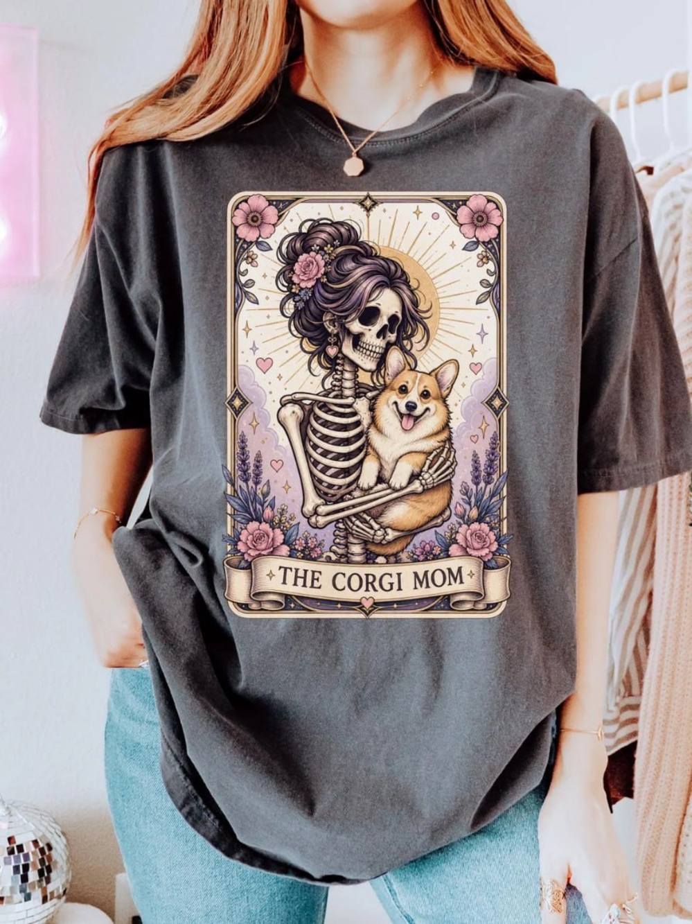 Comfort Colors Pepper 'The Corgi Mom' Graphic Tee